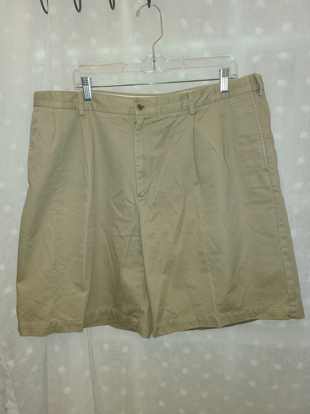 Lands' End Men's Flat Front Shorts - Khaki